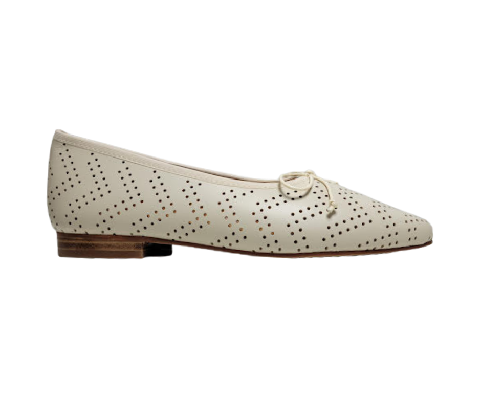 Ralph Migel Chava Ladies Beige Perforated Flats