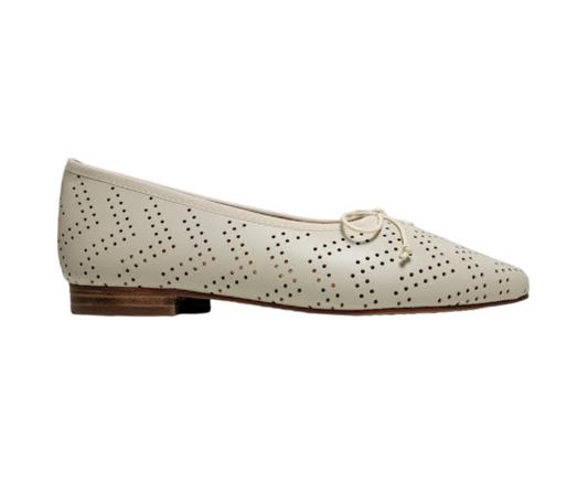 Ralph Migel Chava Ladies Beige Perforated Flats