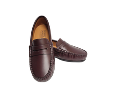 Atlanta Mocassin 32G Burgundy Leather Penny Loafer