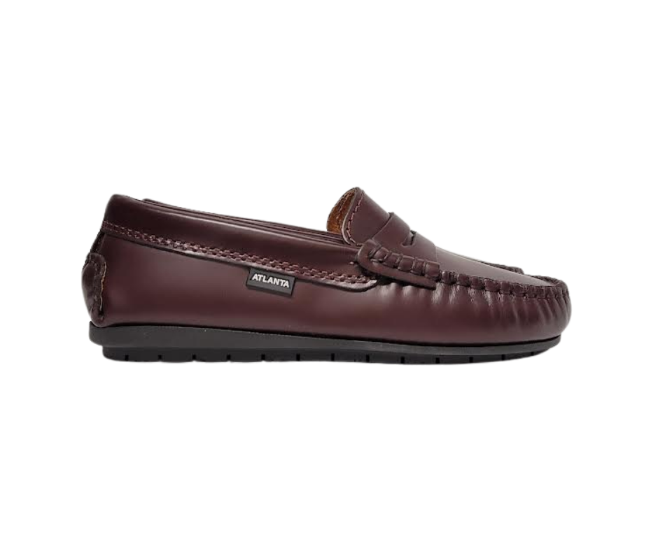 Atlanta Mocassin 32G Burgundy Leather Penny Loafer