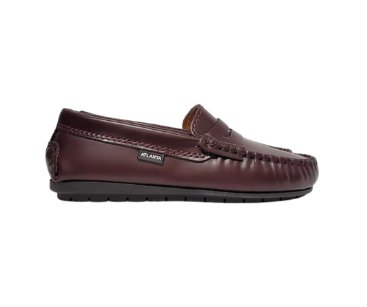 Atlanta Mocassin 32G Burgundy Leather Penny Loafer
