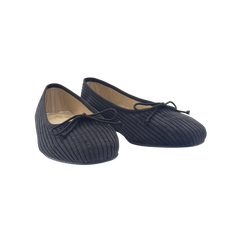 Menina Lucy Ladies Black Velvet Ballet Flat