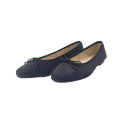 Menina Lucy Ladies Black Velvet Ballet Flat