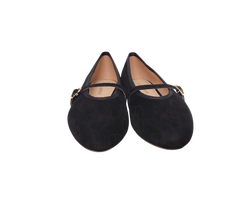 Viviamos Britt F Ladies Black Suede Flats