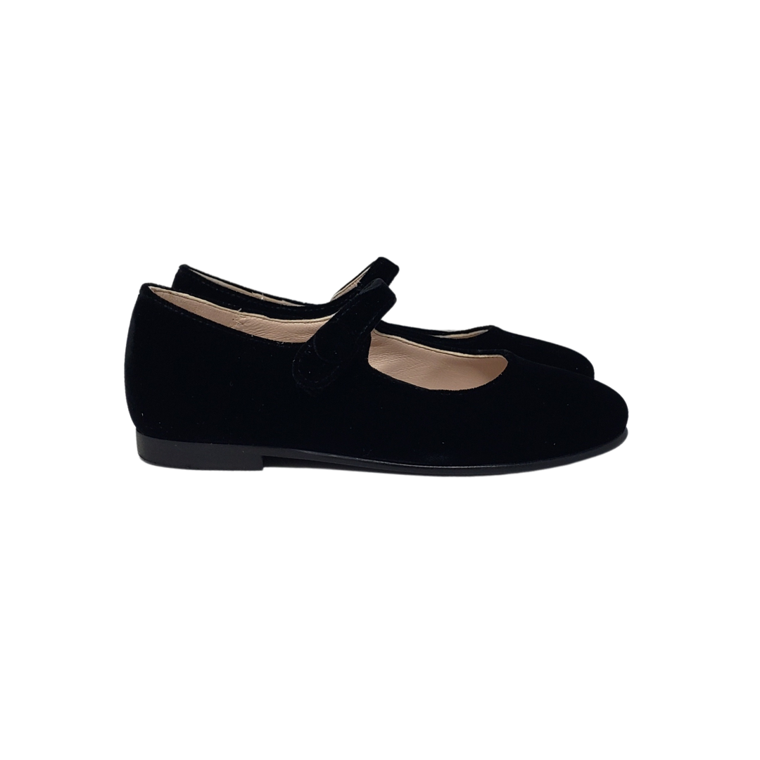 Beberlis 23374 Children's Black Velvet Mary-Jane