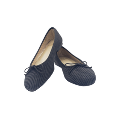 Menina Lucy Ladies Black Velvet Ballet Flat