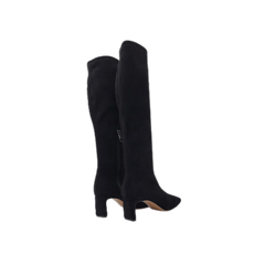 Viviamos Sutter Ladies Black Suede Boot With Heel