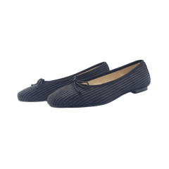 Menina Lucy Ladies Black Velvet Ballet Flat