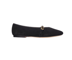 Viviamos Britt F Ladies Black Suede Flats