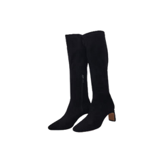 Viviamos Sutter Ladies Black Suede Boot With Heel