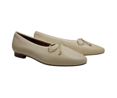 Ralph Migel Chava Ladies Nude/Beige Leather Flats