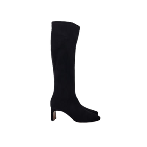 Viviamos Sutter Ladies Black Suede Boot With Heel