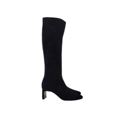 Viviamos Sutter Ladies Black Suede Boot With Heel