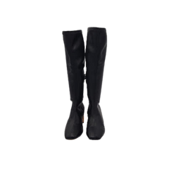 Viviamos Sutter Ladies Black Leather Boot With Heel