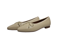 Ralph Migel Chava Ladies Nude/Beige Leather Flats