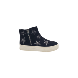 Nina Kids Jacqi Black Suede Bootie with stars