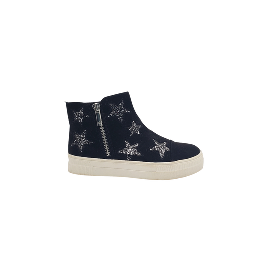 Nina Kids Jacqi Black Suede Bootie with stars