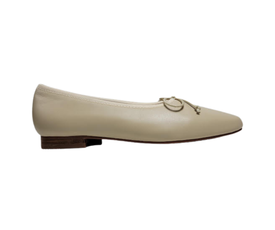 Ralph Migel Chava Ladies Nude/Beige Leather Flats