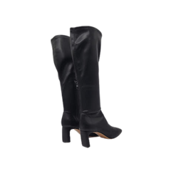Viviamos Sutter Ladies Black Leather Boot With Heel