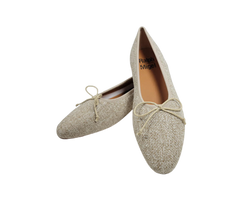 Ralph Migel Chava Ladies Beige Fabric Flats