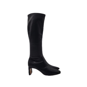 Viviamos Sutter Ladies Black Leather Boot With Heel