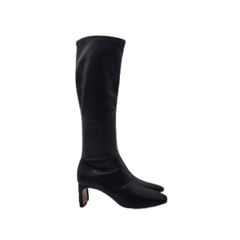 Viviamos Sutter Ladies Black Leather Boot With Heel