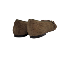 Viviamos Britt F Ladies Taupe Suede Flats