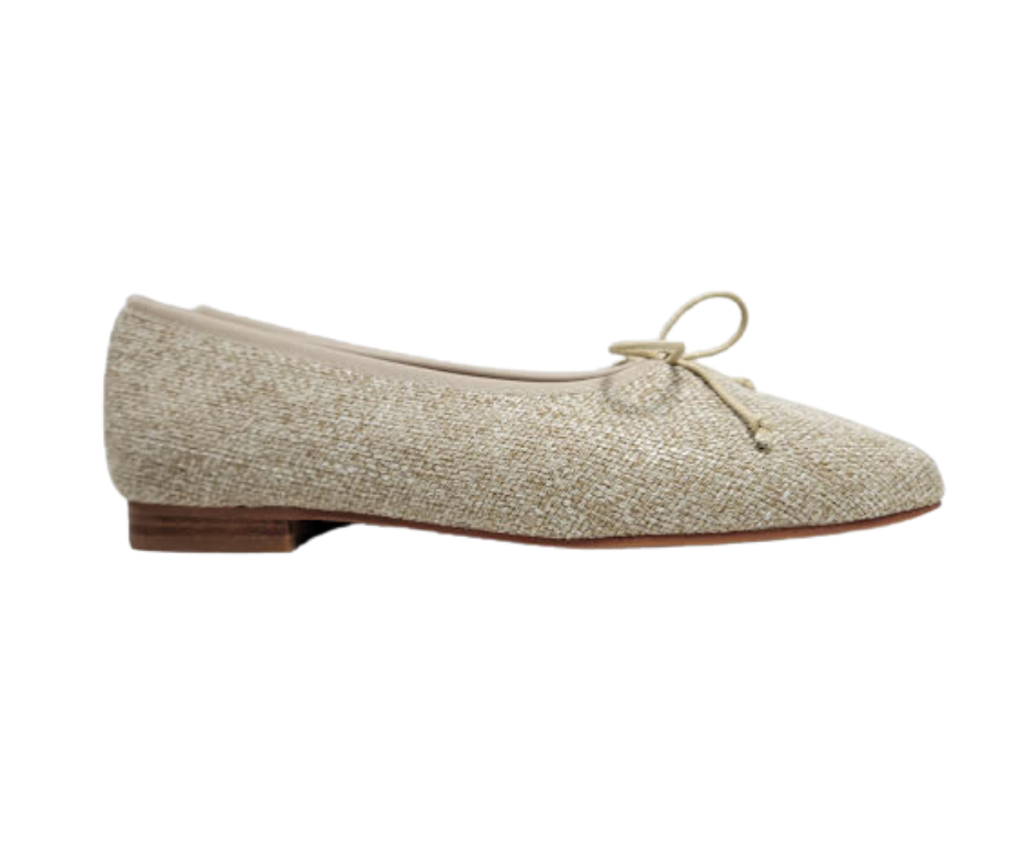 Ralph Migel Chava Ladies Beige Fabric Flats