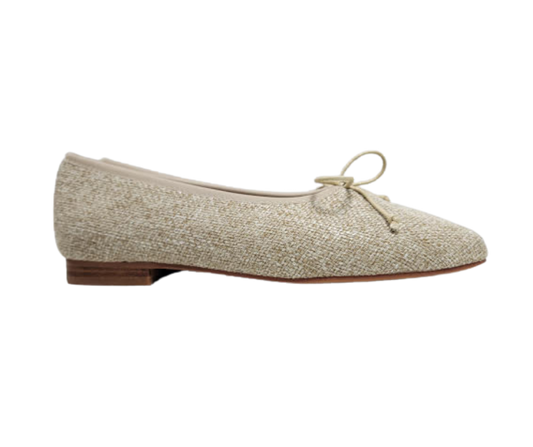 Ralph Migel Chava Ladies Beige Fabric Flats