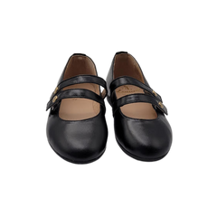 Luccini 9050 Black Double Strap Mary Jane