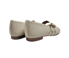 Ralph Migel Raden Ladies Beige Perforated Mary Jane