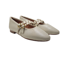 Ralph Migel Raden Ladies Beige Perforated Mary Jane