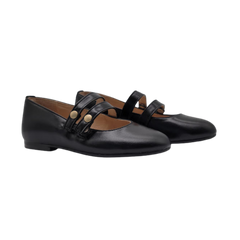 Luccini 9050 Black Double Strap Mary Jane