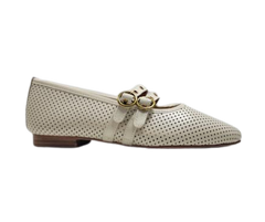 Ralph Migel Raden Ladies Beige Perforated Mary Jane