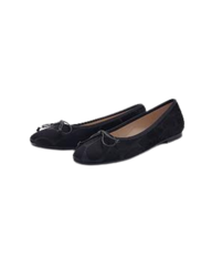 Beberlis 24603 Black Velvet Print Children's Ballet Flat