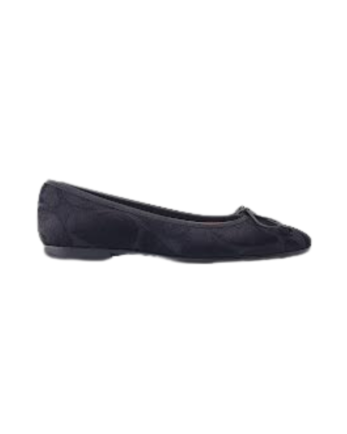 Beberlis 24603 Black Velvet Print Children's Ballet Flat