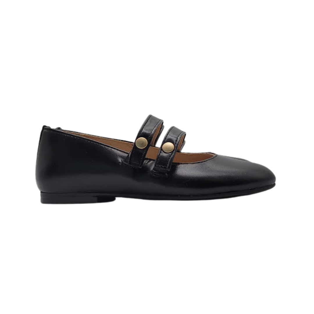 Luccini 9050 Black Double Strap Mary Jane