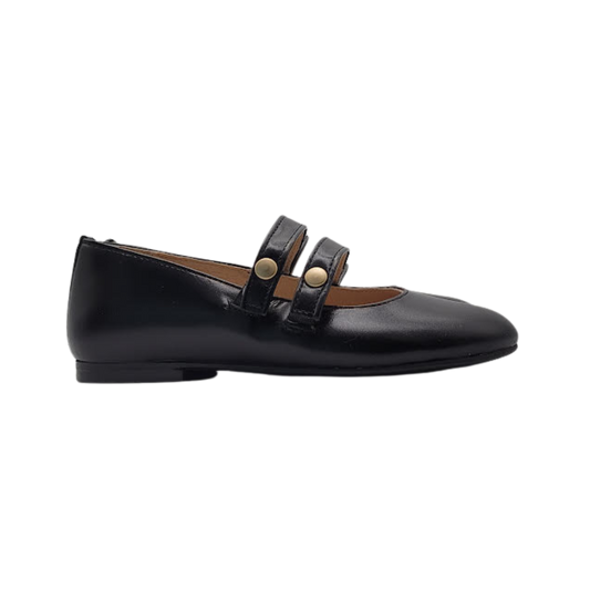 Luccini 9050 Black Double Strap Mary Jane