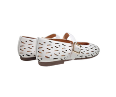 Ralph Migel Alia Ladies White Perforated Mary Jane