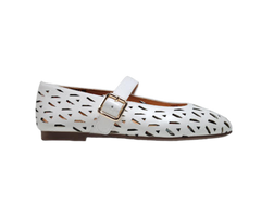 Ralph Migel Alia Ladies White Perforated Mary Jane