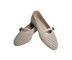 Blublonc Natalie Ladies Nude Perforated Mary Jane