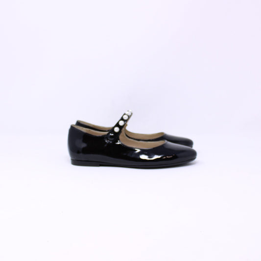 Flat Pearl Patent Mary Jane - Frankel's Designer Shoes