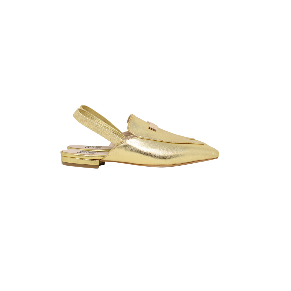 RALPH MIGEL GOLD LEATHER SLINGBACK