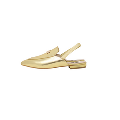 RALPH MIGEL GOLD LEATHER SLINGBACK