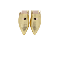 RALPH MIGEL GOLD LEATHER SLINGBACK