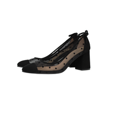 FSNY Holly Ladies Black Mesh/Suede Heel