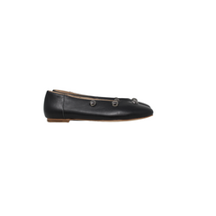 RALPH MIGEL BLACK LEATHER BLACK STUDS FLAT