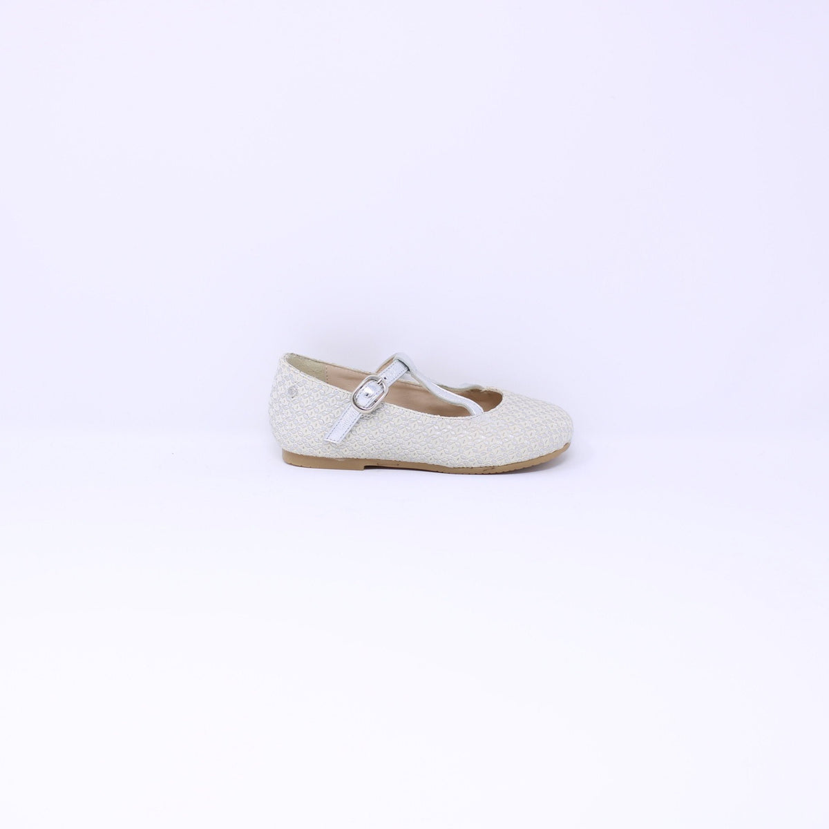 Manuela De Juan Casilda Girls  Kids T-Strap Textured Shoes - Frankel's Designer Shoes