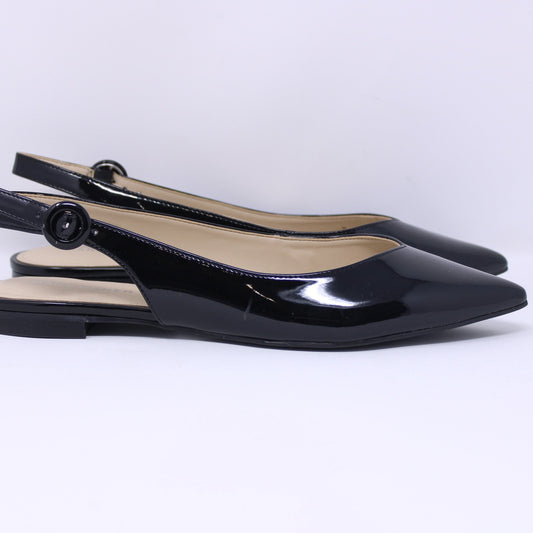 Marc Fisher Anson Black Patent Sling Back - Frankel's Designer Shoes