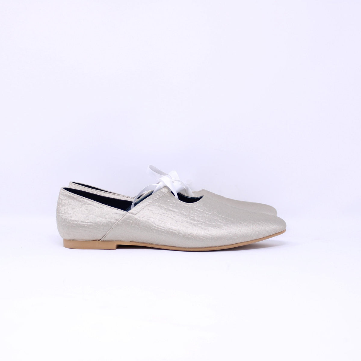 Esporre Sasy Ladies Taupe Dress Flats - Frankel's Designer Shoes